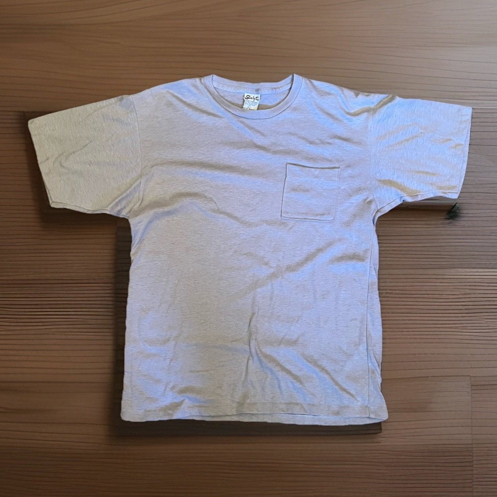 VTG Society Sportswear T Shirt Men's Large Gray 1980's Cotton